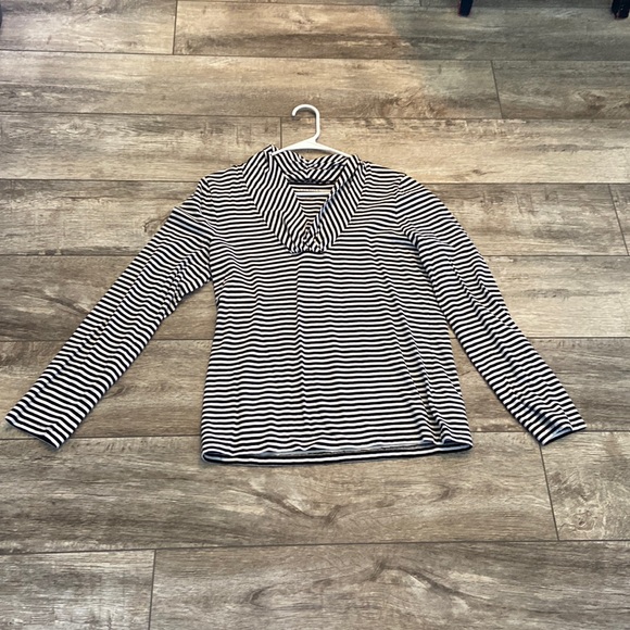 Tops - Talbots long sleeve striped v neck top shirt blouse size m medium